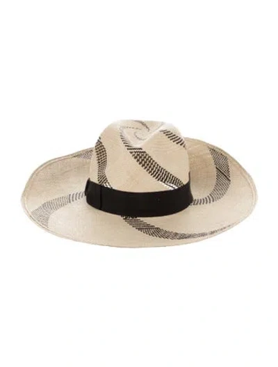 Pre-owned Ruslan Baginskiy Straw Pattern Print Wide Brim Sun Hat In Neutral