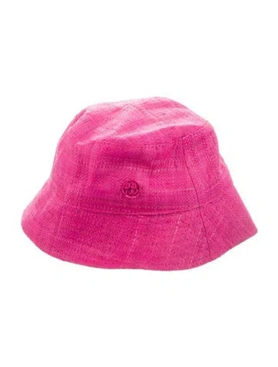 Pre-owned Ruslan Baginskiy Straw Woven Bucket Hat In Pink