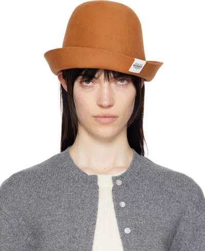 Ruslan Baginskiy Tan Bell-shaped Felt Hat In Brown