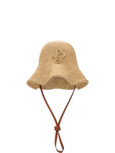 Ruslan Baginskiy The Hatbag Straw Shoulder Bag In Nude