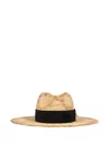 Ruslan Baginskiy Wheat-embellished Raffia Fedora Hat In Brown