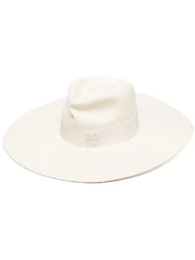 Ruslan Baginskiy Fedora Straw Hat In White