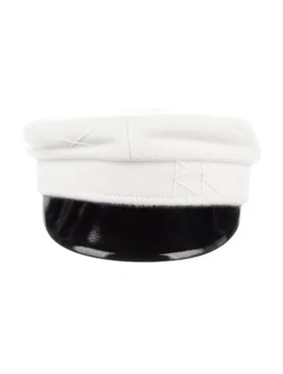Pre-owned Ruslan Baginskiy White Wool Conductor Hat With Tags
