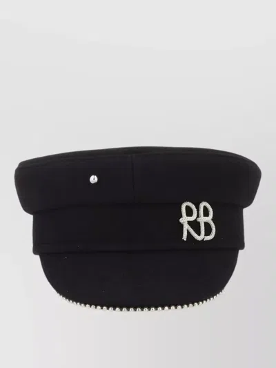 Ruslan Baginskiy Wide Brim Hat Studded Trim Detail In Black