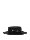 Ruslan Baginskiy Wide-brim Sequin-embellished Hat In Black