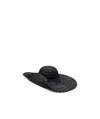 Ruslan Baginskiy Wide Brim Straw Beach Hat In Black