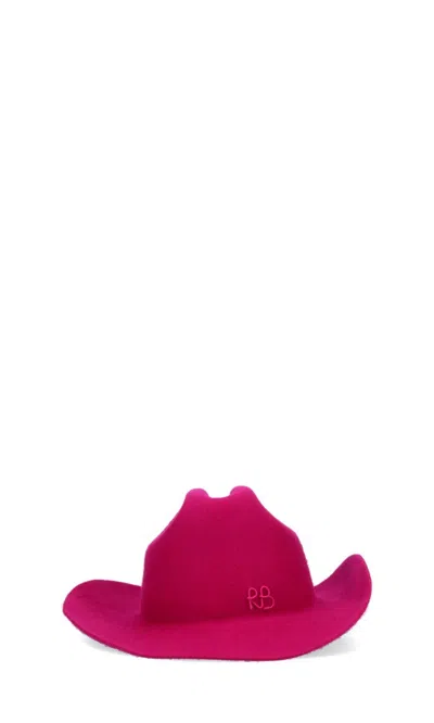 Ruslan Baginskiy Wide-brimmed Pink Hat With Soft Felt Texture