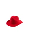 Ruslan Baginskiy Wide-eaved Wool Hat In Red