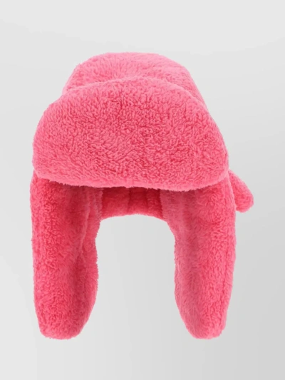 Ruslan Baginskiy Winter Hat With Faux Fur Ear Flaps In Pink