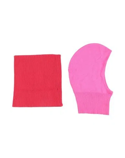 Ruslan Baginskiy Woman Accessories Set Red Size Onesize Merino Wool, Polyacrylic, Polyamide In Pink