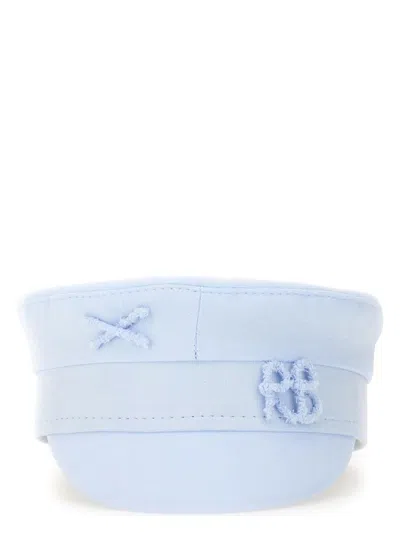Ruslan Baginskiy Baker Boy Hats In Blue Linen