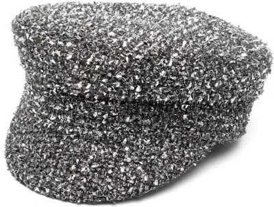 Ruslan Baginskiy Baker Boy Tweed Cap In Black