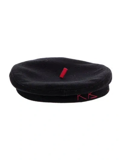 Pre-owned Ruslan Baginskiy Women's Black Wool  Panama Hat