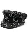 Ruslan Baginskiy Women's Crystal-embellished Baker Boy Hat In Black