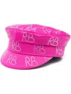 Ruslan Baginskiy Women's Crystal-embellished Baker Boy Hat In Pink