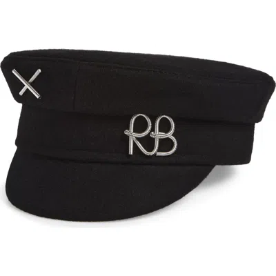 Ruslan Baginskiy Wool Baker Boy Cap In Black