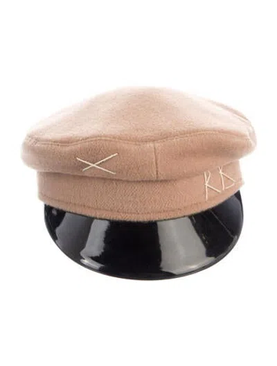 Pre-owned Ruslan Baginskiy Wool Baker Boy Cap In Brown