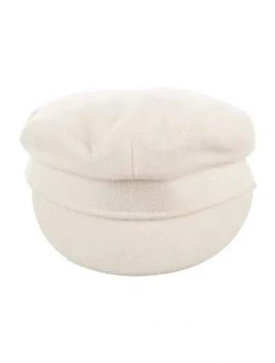 Pre-owned Ruslan Baginskiy Wool Baker Boy Cap In Neutrals
