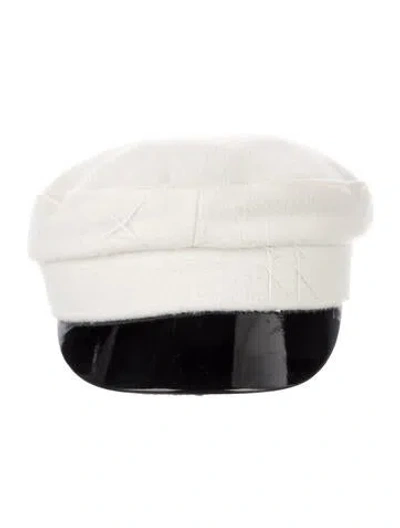 Pre-owned Ruslan Baginskiy Wool Bakers Cap In White