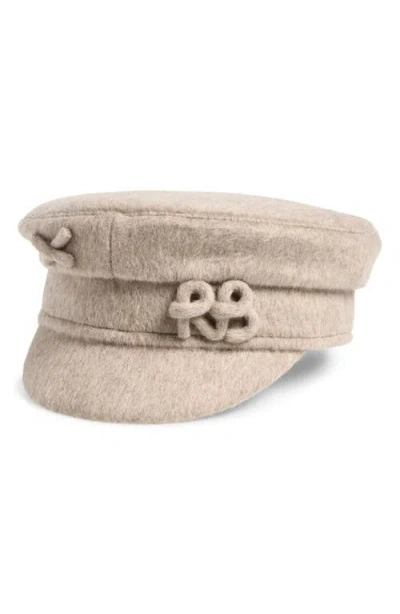 Ruslan Baginskiy Wool Blend Baker Boy Cap In Beige
