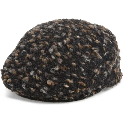 Ruslan Baginskiy Wool Blend Bouclé Newsboy Cap In Brown