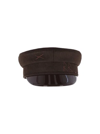 Ruslan Baginskiy Wool Felt Hat With Cotton Lining And Polyester Trim In Brown