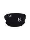 Ruslan Baginskiy Wool Hat With Rhinestones "baker Boy" Black