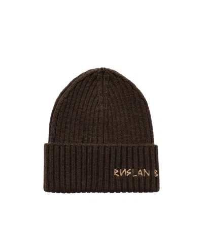 Ruslan Baginskiy Wool Knit Hat In Brown