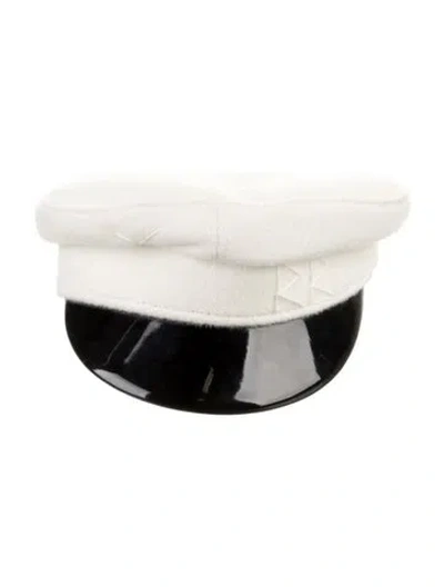 Pre-owned Ruslan Baginskiy Wool Newsboy Cap In White