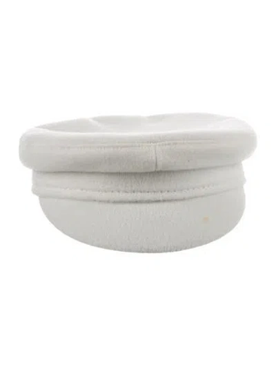 Pre-owned Ruslan Baginskiy Wool Newsboy Hat In White