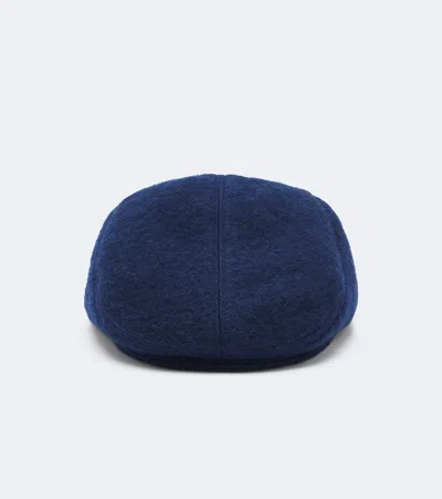 Ruslan Baginskiy Wool-blend Newsboy Cap In Blue
