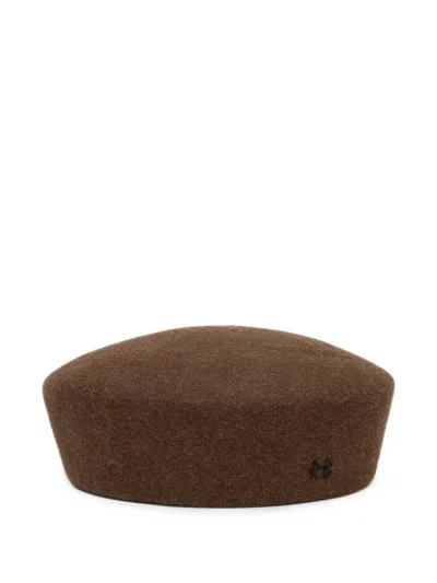 Ruslan Baginskiy Wool-felt Pillbox Hat In Brown