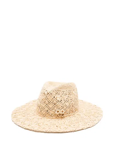 Ruslan Baginskiy Woven Logo-detail Fedora Hat In Neutral