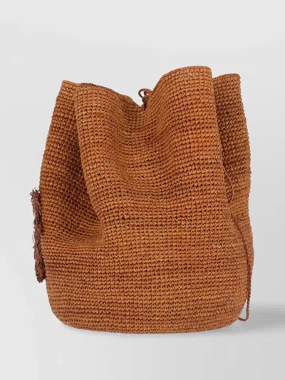 Ruslan Baginskiy Woven Texture Bucket Bag With Open Top