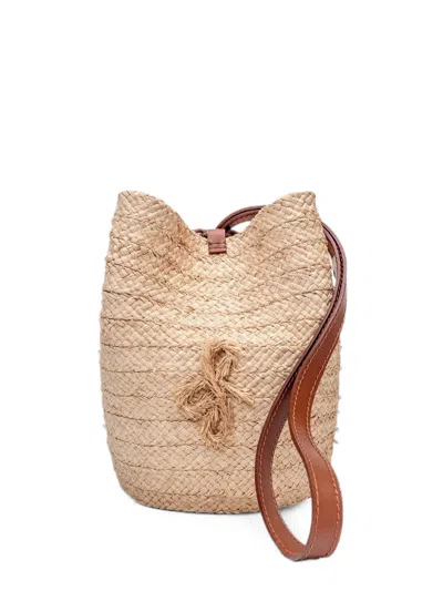 Ruslan Baginskiy Woven-straw Bucket Bag In Neutral