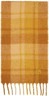 Ruslan Baginskiy Yellow Check Print Scarf In Yellow