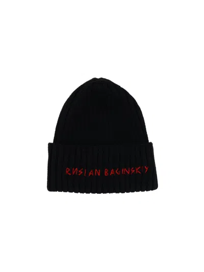 Ruslan Baginskiy -inspired Wool-acrylic Hat In Black