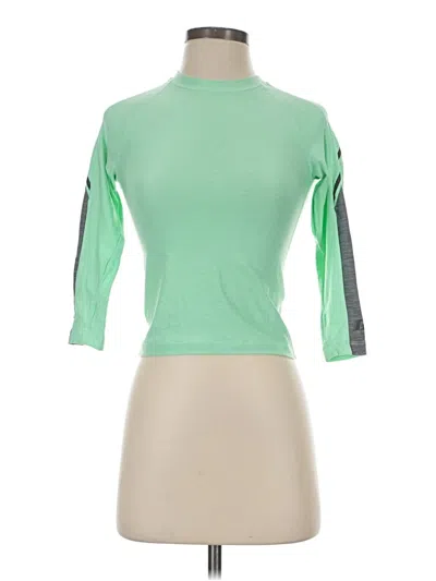 Pre-owned Russell Athletic 3/4 Sleeve T-shirt In Green