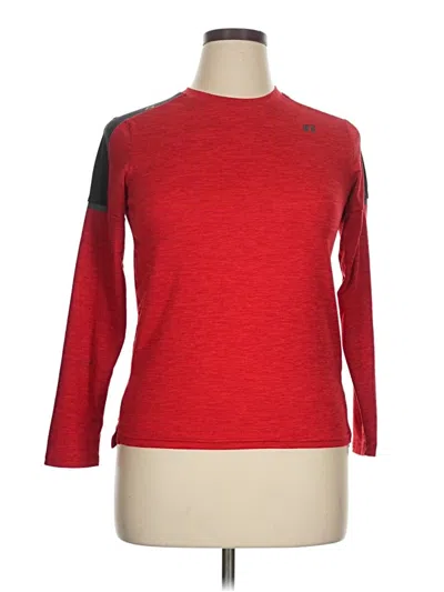 Pre-owned Russell Athletic 3/4 Sleeve T-shirt In Red