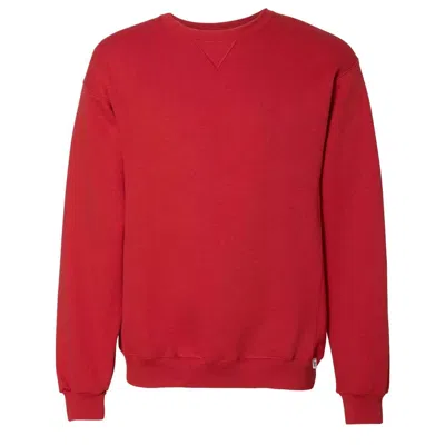 Russell Athletic Cotton Rich Fleece Crewneck In Red