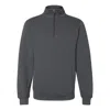 Russell Athletic Dri Power Quarter-zip Cadet Collar Sweatshirt In Grey