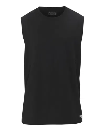 Russell Athletic Essential Jersey Sleeveless Muscle T-shirt In Black