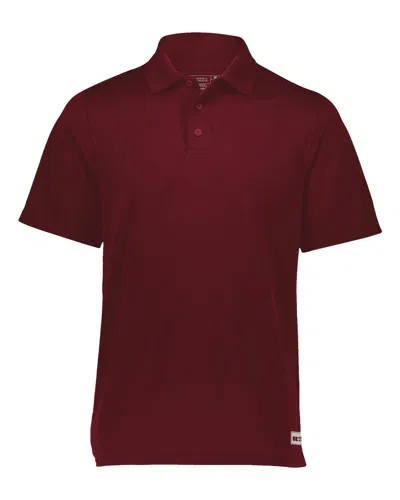 Russell Athletic Essential Short Sleeve Polo In Red