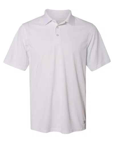 Russell Athletic Essential Short Sleeve Polo In White