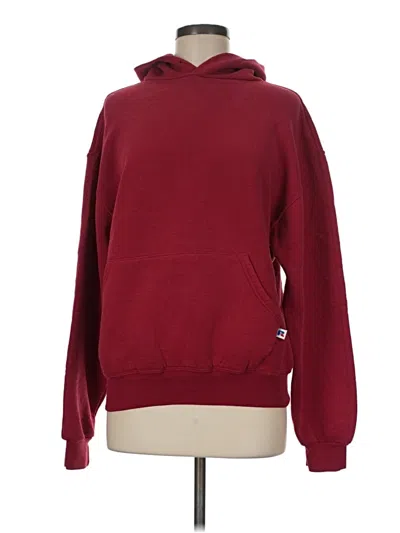 Pre-owned Russell Athletic Fleece Jacket In Burgundy