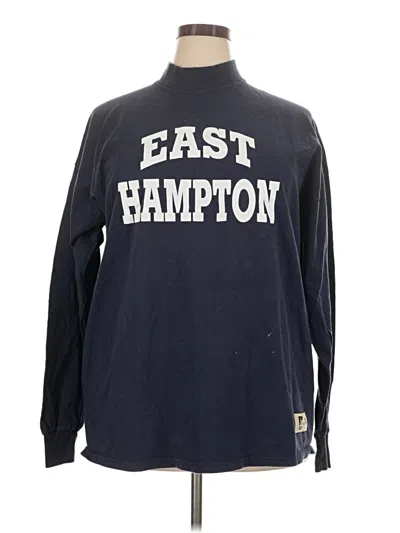 Pre-owned Russell Athletic Long Sleeve Polo Shirt In Blue