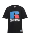 Russell Athletic Man T-shirt Black Size M Cotton, Polyester In Black
