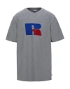 Russell Athletic Man T-shirt Grey Size L Cotton