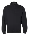 Russell Athletic Men's Dri Power Quarter-zip Cadet Collar Sweatshirt In Black