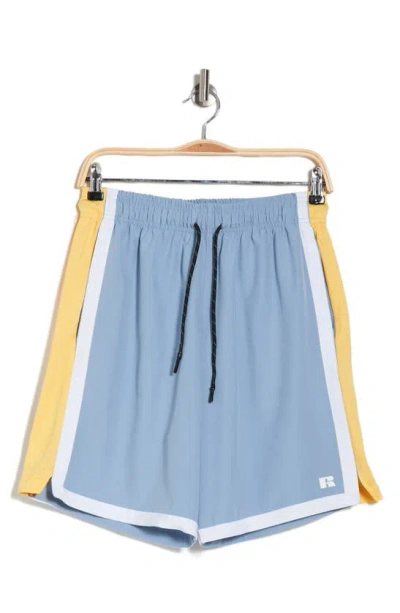 Russell Athletic Mesh Panel Basketball Shorts In Ashley Blue